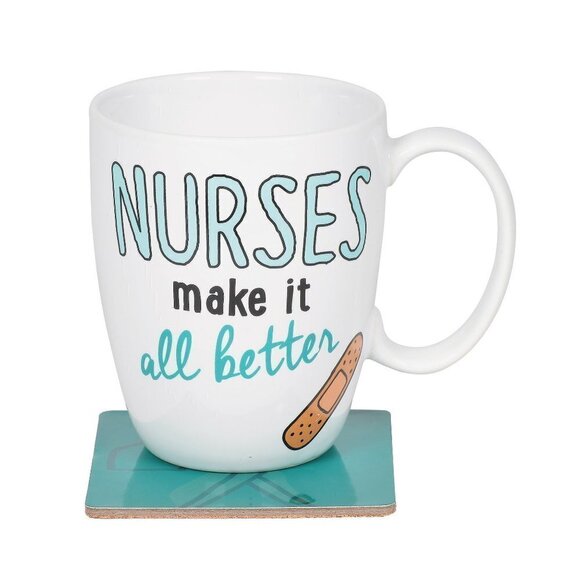 NURSE Mug with Coaster Set - Picture 1 of 3